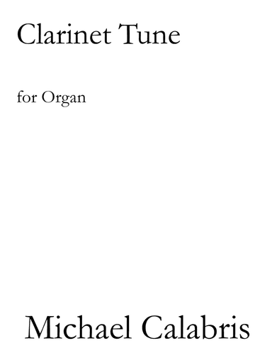 Clarinet Tune (for Organ)