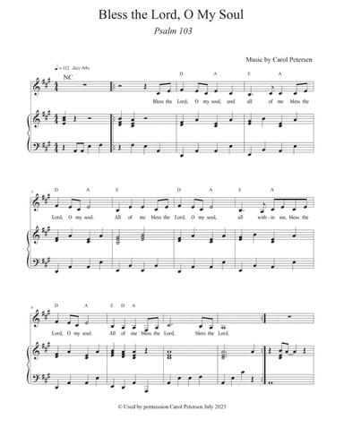 Bless the Lord, O My Soul