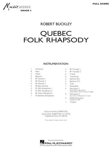 Quebec Folk Rhapsody - Full Score