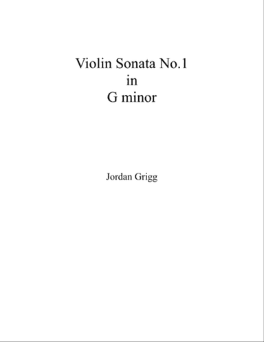 Violin Sonata No.1 in G minor
