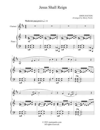 Jesus Shall Reign (Clarinet-Piano)
