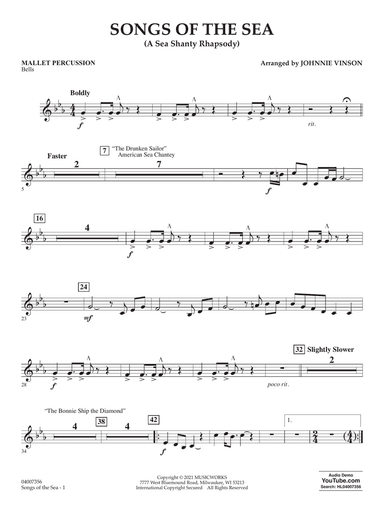 Songs of the Sea (A Sea Shanty Rhapsody) - Mallet Percussion