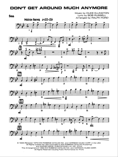 Don't Get Around Much Anymore: String Bass