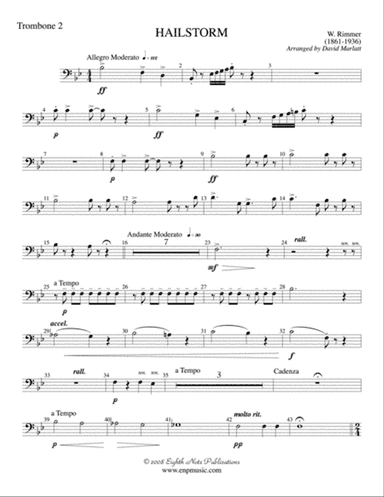 Hailstorm (Solo Cornet and Concert Band): 2nd Trombone
