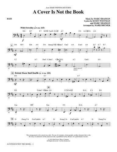 A Cover Is Not the Book (from Mary Poppins Returns) (arr. Mark Brymer) - Bass