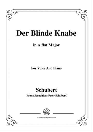 Schubert-Der Blinde Knabe,Op.101,in A flat Major,for Voice&Piano