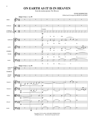 On Earth As It Is In Heaven - Score