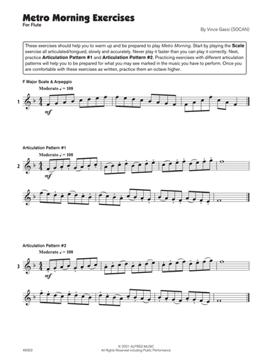 Metro Morning (Sound Innovations Soloist, Flute)