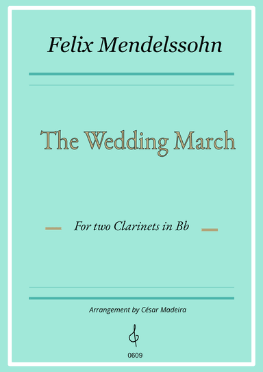 The Wedding March - Clarinet Duet (Individual Parts)