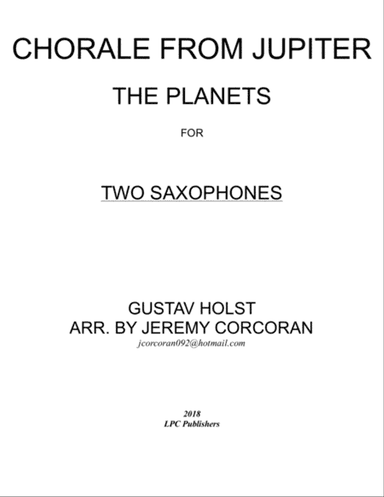 Chorale from Jupiter for Two Saxophones
