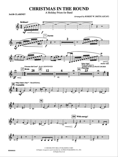 Christmas in the Round: 3rd B-flat Clarinet