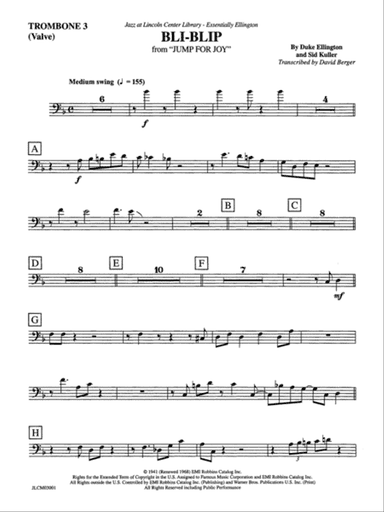 Bli-Blip (from Jump for Joy): 3rd Trombone