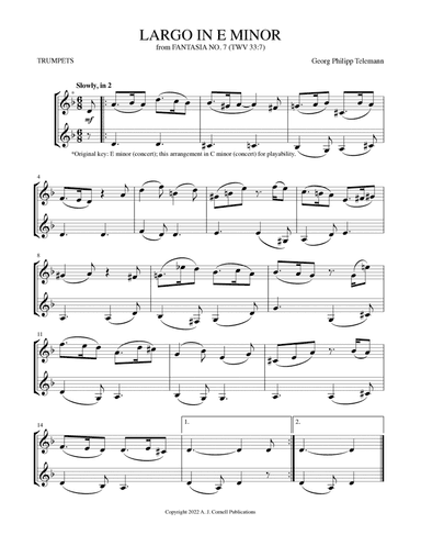 Largo in E Minor (from Fantasia No. 7)