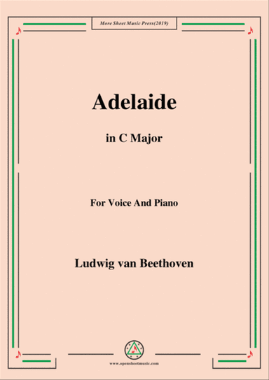 Beethoven-Adelaide in C Major,for voice and piano