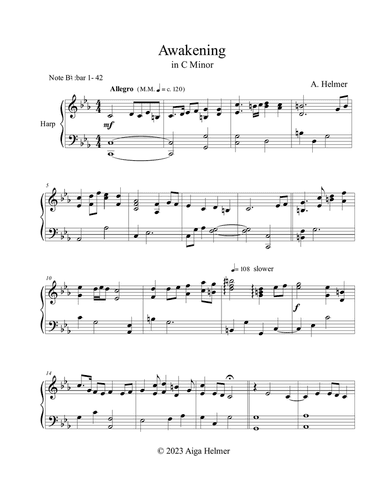 Awakening in C Minor for Piano