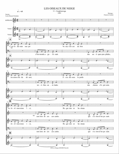 LES OISEAUX DE NEIGE - Caughnawaga