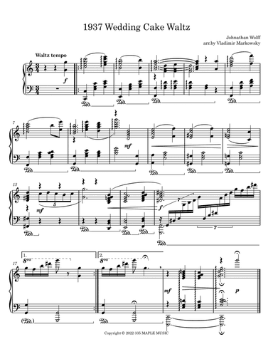 1937 Wedding Cake Waltz