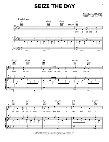 Seize The Day (from Newsies The Musical)