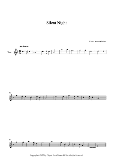 Silent Night - Franz Xaver Gruber (Flute)