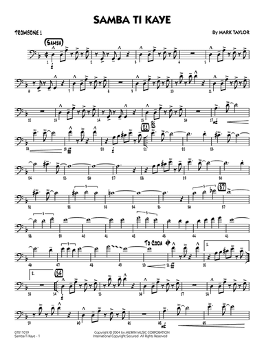 Samba Ti Kaye - Trombone 1