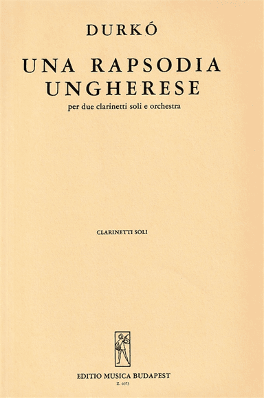 Una Rapsodia Ungherese FĂĽr Zwei Klarinetten Und