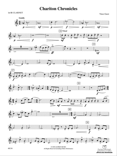 Chariton Chronicles: 1st B-flat Clarinet