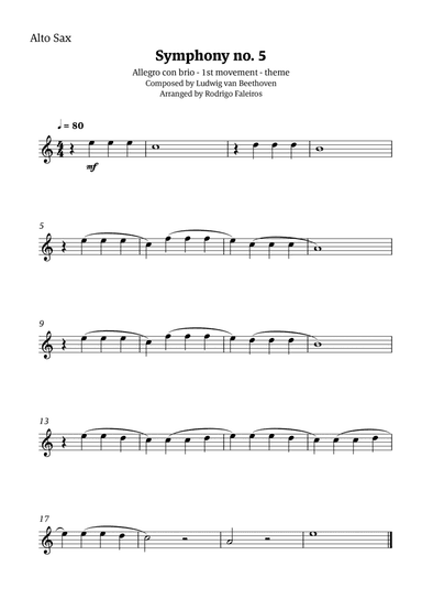 Symphony no. 5 - 1st movement (theme)