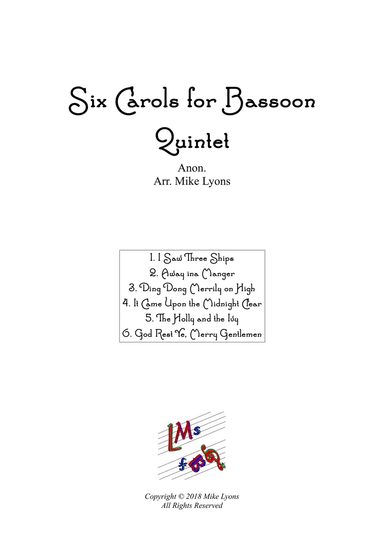Bassoon Quintet - Six Carols for Bassoons