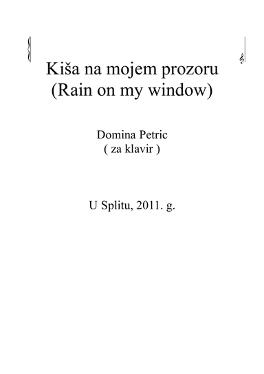 Rain on my window