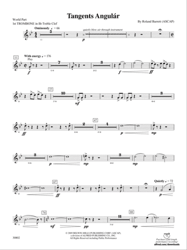 Tangents Angulár: (wp) 1st B-flat Trombone T.C.