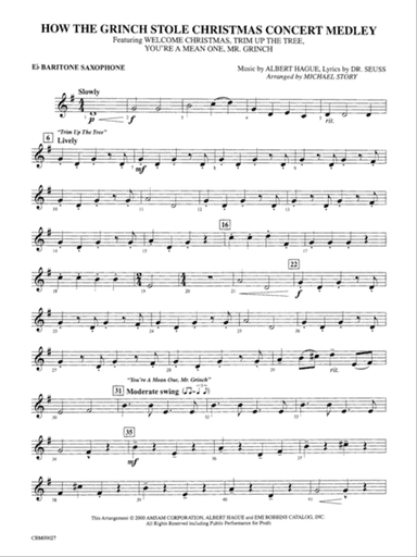 How the Grinch Stole Christmas: E-flat Baritone Saxophone