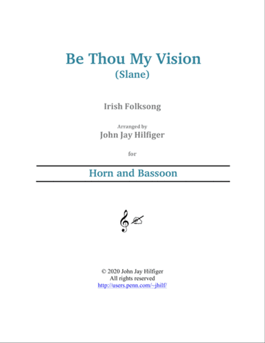Be Thou My Vision for Horn and Bassoon