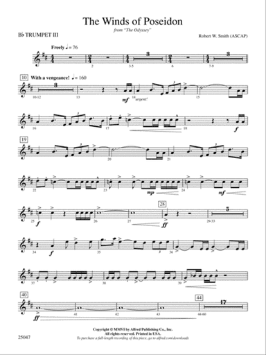 The Winds of Poseidon: 3rd B-flat Trumpet