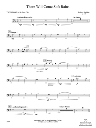 There Will Come Soft Rains: (wp) 1st B-flat Trombone B.C.