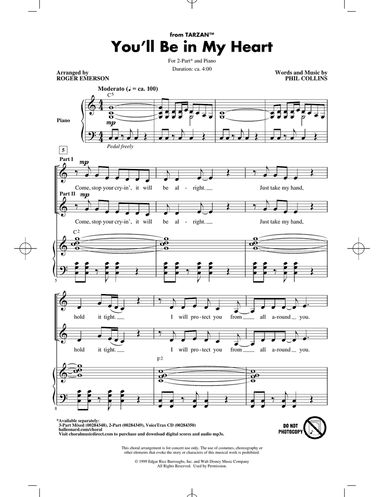 You'll Be In My Heart (from Tarzan) (arr. Roger Emerson)