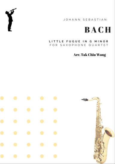 Little Fugue in G minor arranged for Saxophone Quartet