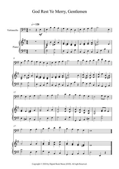 God Rest Ye Merry, Gentlemen (Cello + Piano)