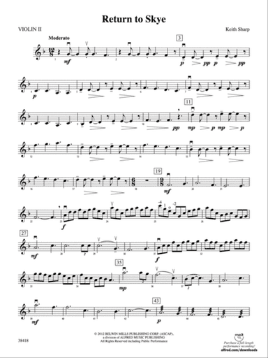 Return to Skye: 2nd Violin