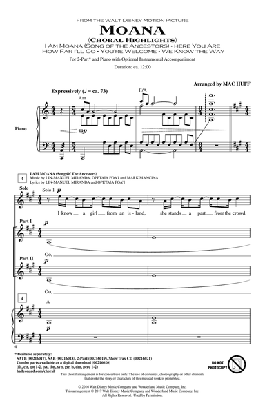Moana (Choral Highlights)