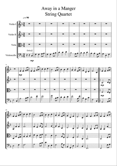 Away in a Manger (String Quartet or String Orchestra)