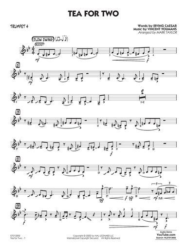Tea for Two (arr. Mark Taylor) - Trumpet 4