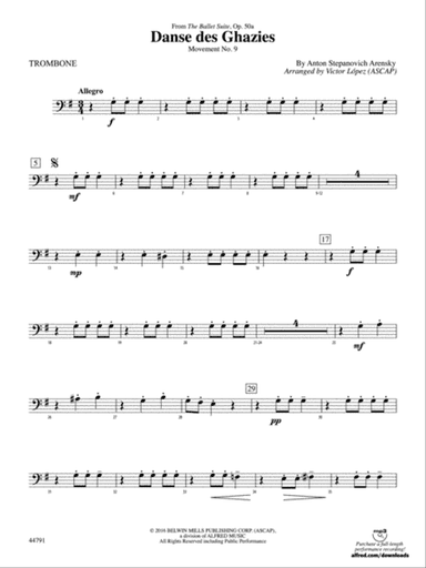 Danse des Ghazies: 1st Trombone