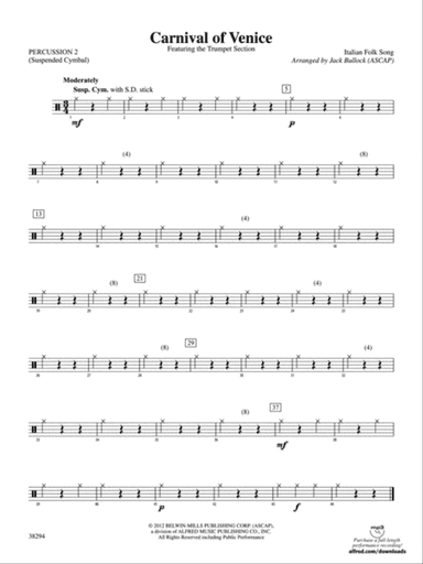Carnival of Venice: 2nd Percussion