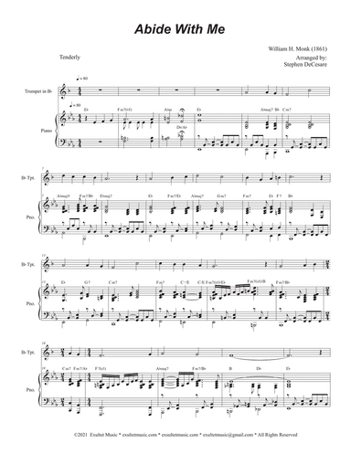Abide With Me (Bb-Trumpet solo and Piano)