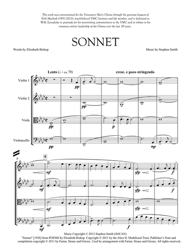 Sonnet (Full Score and Parts)