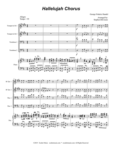 Hallelujah Chorus (Brass Quartet and Piano - Alternate Version)