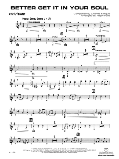 Better Get It in Your Soul: 4th B-flat Trumpet