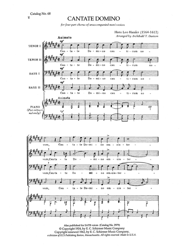 Cantate Domino (O Sing Unto the Lord) (Downloadable)