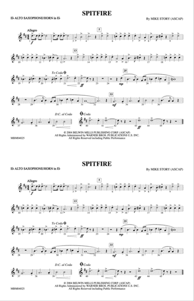 Spitfire: E-flat Alto Saxophone