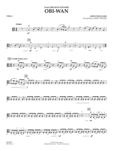 Obi-Wan (from Obi-Wan Kenobi) (arr. Larry Moore) - Viola